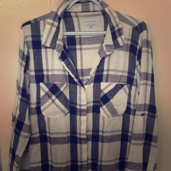 Black and white boyfriend flannel - Picture 1 of 1